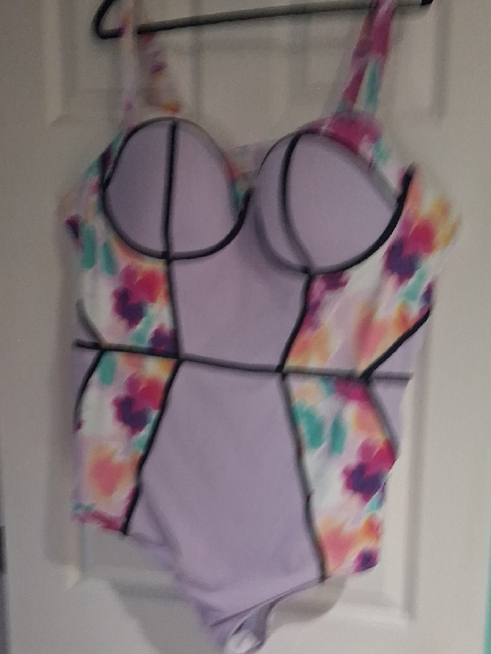 torrid  Lavender Swim Top with Floral Accent - Picture 5 of 5